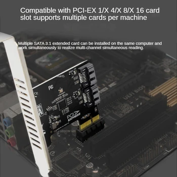  SATA PCI E Adaptor 2 Porturi SATA 3.1 Să PCIe X1 de Expansiune Card Adaptor Coloană 6Gbps JMB582 SATA3.1 PCIe, PCI-e 1x Add Pe Carduri