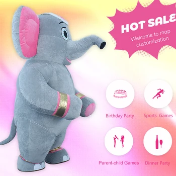  Saygo 2022 NOI Gonflabile Elefant Costum Cosplay Mascota pentru Adult Carnaval Activitate de Halloween, Ziua de nastere Amuzant Rochie de Sărbători