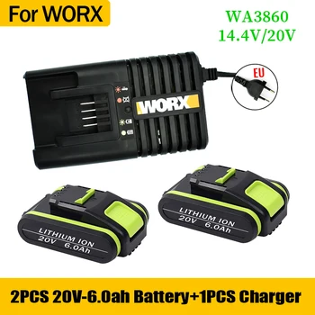  Scule electrice Reîncărcabilă Acumulator de schimb 20V 6000mAh Litiu pentru Worx WA3551 WA3553 WX390 WX176 WX178 WX386 WX678