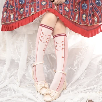  Spargatorul de nuci Lolita șosete obtinerea uniformă sosete groase pieptănat bumbac șosete în Lolita Japoneză picioare subtiri șosete