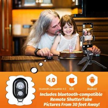  Stabilizator de Înregistrare Video ABS Rotație de 360 Live Streaming Telefon Trepied Unghi Ajustabil Cu Șnur Multifuncțional de Prindere de Mână