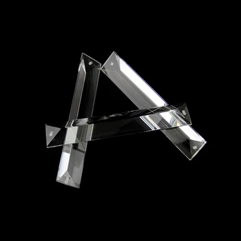  Tunderea Triunghi Prismă De Cristal Clar În 1 Gaură/2 Gauri Candelabre Din Sticlă Pandantive Piese De Sticlă De Lampă Picătură Pandantive