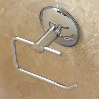  Ventuza Rack Toaletă Nr Foraj De Argint Din Oțel Inoxidabil Pentru Montare Pe Perete Baie Suportul Pentru Rola De Hârtie De Bucătărie Inoxidabil Durabil Hotel