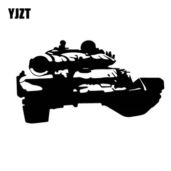  YJZT 15,5 CM*8.7 CM Orbitor Car Război Rezervor Excelent Vinly Decal Autocolant Auto Cool Negru/Argintiu C27-1227