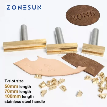  ZONESUN 5/7/10cm T-slot Alfabetul Numerele Simbol Piele Ștanțare Instrumente de Branding Fier Personalizate Inițială Mucegai Relief Mucegai