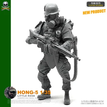 1/35 Rășină Figura Soldat Model Kituri auto-asamblate Hong-05
