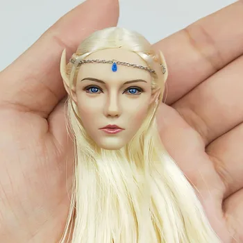  1/6 Scară LXF1904 Blonda Parul Lung Cap Sculptură Elf Regina Emma Cap Sculpta Modelul de Jucărie pentru 12in Acțiune Figura Corp Model de Papusa