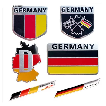  1 BUC Deutsch Autocolant Auto Germania Pavilion German Insigna Emblema Metalica 3D Decal Grila Bara Fereastră Decorare a Corpului