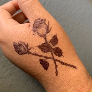  1 buc Impermeabil Tatuaj Temporar Autocolante Trandafirul Negru Clovn Machiaj Tatuaj Body Art Lungă Durată Degetul Transfer de Apă Tatuaje False