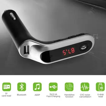 1 buc set Auto Bluetooth2.1 Handsfree Transmițător FM Țigară Brichetă Tip Radio MP3 Player USB Încărcător Auto Accesorii Auto