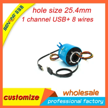 1 channel USB 2.0 cu 8 cicuits/firele de semnal de dimensiune dau 25.4 mm(1