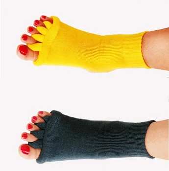  1 Pereche De Yoga Sportivă Cinci Picioare Separator De Șosete De Aliniere Durere De Sănătate Masaj Șosete, Pentru A Preveni Crampe Picior