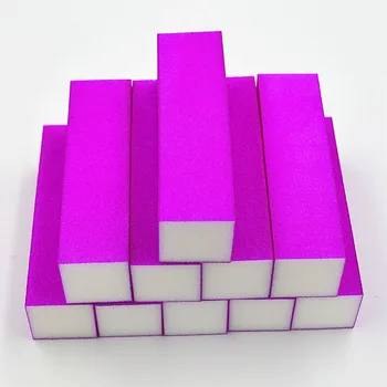 10 Buc Cuboid violet Fluorescente culoare șlefuire Burete Unghiilor Tampon de blocare Fișiere pentru Gel UV Unghii Manichiura Pedichiura instrumente