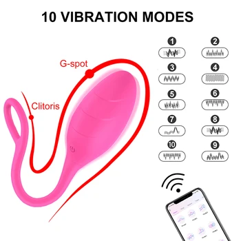  10 Viteze APP Bluetooth de sex Feminin Vibrator pentru Femei Clitorisul Stimulator Vibrator Wireless de Control de la Distanță Dragoste Ou Jucarii Sexuale pentru Adulți