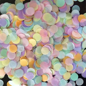  1000pcs 2,5 cm Rotund Țesut Confetti Culoare Mixt Stropește Hârtie Confetti pentru Nunta de Absolvire Mermaid Petrecere Decoratiuni