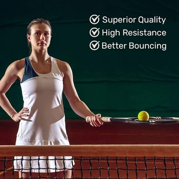  12 Pack Mingi De Tenis Cu Sac De Depozitare - Fin De Calitate Cu Pereți Groși Minge De Tenis - Perfect Pentru Tenis Și Cricket