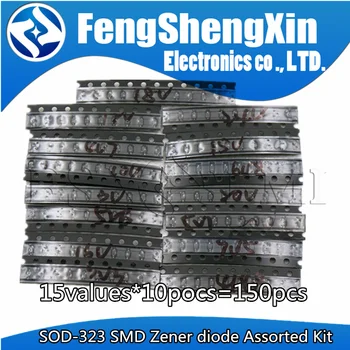  15values * 10buc =150pcs SOD-323 0805 0.25 W 3V-24V SMD dioda Zener Asortate Kit