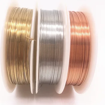  1buc 0.2-1.0 mm, Alama, Cabluri de Cupru ștrasuri din Mărgele de Sârmă Pentru a Face Bijuterii de argint culori