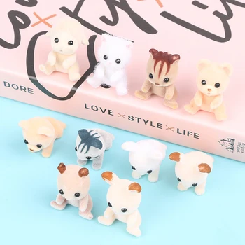 1buc 1/12 casă de Păpuși în Miniatură Ciocolata Miere Urs Trei Dungi Cat de Simulare în Miniatură Model Animal Jucării pentru Papusa Casa Decor