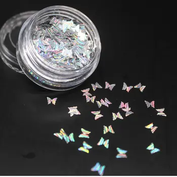  1BUC DIY Holografic de Unghii Sclipici Paiete Stralucitoare 3D Subțire Fluture Fulgi poloneză Decor pentru Unghii Accesorii Lamc5