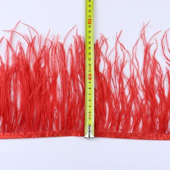  1m Multicolor Real Pene de Struț Tăiați Panglica de 8-10cm Negre de Struț Plumas pentru Rochie de Îmbrăcăminte Cusut Decorativ Pene de Meserii