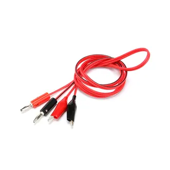  1Pair 1meter Roșu și Negru Aligator de Testare Cablu Duce Clip la Banana Plug pentru Multimetru Test
