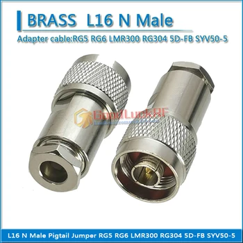  1X Buc L16 N Bărbat Soclu Clemă de Lipit Pentru RG5 RG6 LMR300 5DFB 5D-FB Cablu de Cupru Direct Coaxial RF Conector Adaptoare