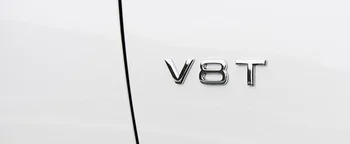  2 buc/lot ABS V6T V8T V10 mașină de partea corpului decor emblema autocolant pentru Audi A1 A3 A4 A5 A6 A7 A8 S1 S3 S4 S5 S6 S7 TT RS S