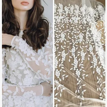  2020 LFY Nou Stil LE126 DIY de Înaltă Calitate vară pe alb DIY sewng stofa de haina de Nunta rochie de mireasa dantelă franțuzească tesatura