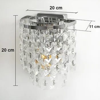  2021 Clasic, candelabru de cristal de perete de lumină de aur cristalină tranșee de perete lampă cu LED-uri camera de zi noptiera pahar de cristal lampă de perete