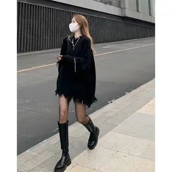  2022 Toamna Lumina Noua Moda de Lux coreean Pulover Topuri Femeile Mid-lungime Pulovere Toate-meci de tip Boutique, de Îmbrăcăminte Stil Simplu