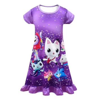  2022 Vara Gabbys Păpuși Vestido Copii Drăguț Gabby Pisici Vdress pentru Copii Fete Anime Kawaii Pijamale, Rochii de Desene animate cămașă de noapte