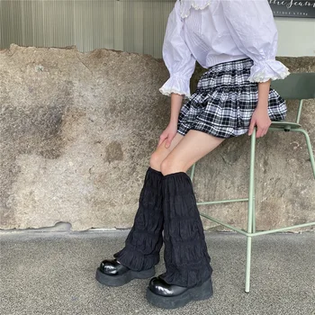  2023 Noi Femeile Încălzit de Picior JK Japonia Stil Genunchi Șosete Ciorapi de Culoare Solidă Lolita Dulce Fetele Șosete Lungi Încălzit de Picior Picior de Acoperire