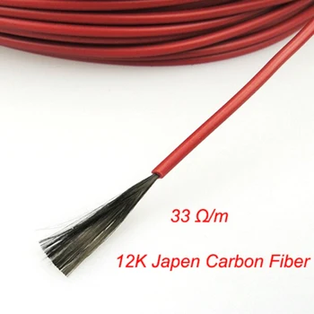  20m Cablu de Încălzire cu Infraroșu 12K Carbon Pardoseală Caldă Cablu de Fibră de Carbon, Sârmă de Încălzire Electrică linie Telefonică de urgență Pentru Podea Caldă/Casa verde