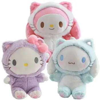  25Cm Kawaii Sanrio Jucării de Pluș Melodia Mea Cinnamorol Kitty Umplute Pluș Drăguț Papusa Anime Rucsac Decor Acasă Fetele Cadou de Ziua de nastere
