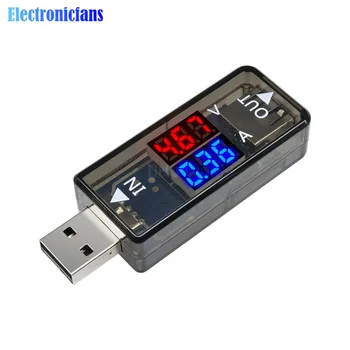  3 4-bit Rosu+Albastru Dual USB Tensiune de Curent de Încărcare Detector Mobil de Alimentare Curent Acumulator Voltmetru Ampermetru Tester de Înaltă Precizie