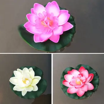  3 Buc Plutitoare Lotus de Culoare Amestecat de Flori de Crin de Apă Micro Peisaj pentru Nunta Iaz de Gradina Decor
