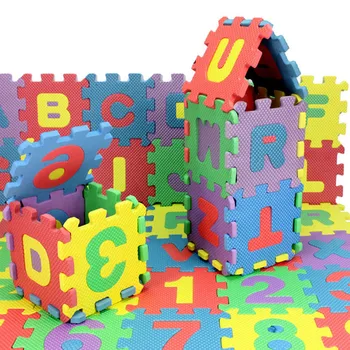  36pcs Copil Mini Numărul Alfabet Puzzle Spuma Matematică Jucărie de Învățământ Cadou Mat Moale Puzzle Devreme Jucarii Educative Pentru Copii