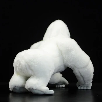  38cm Mare Realiste Gorilă albă Animale de Pluș Jucărie Moale, Alb, Gorile Maimuță de Pluș Jucării Pentru Copii pentru Adulti Cadouri