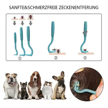  3pcs/set din Plastic pentru Tick poftă de mâncare Cârlig de Vechituri Remover Cârlig de Companie Pisică Câine Accessaries Îndepărtarea Capusa Capusa Instrument de Animal de casă Supplies Accesorii
