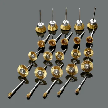  40Pcs Dremel Accesorii Sârmă de Alamă Roata Perii Rotative Burr Instrumente Abrazive de Debavurare pentru Mini Burghiu Slefuire Lustruire