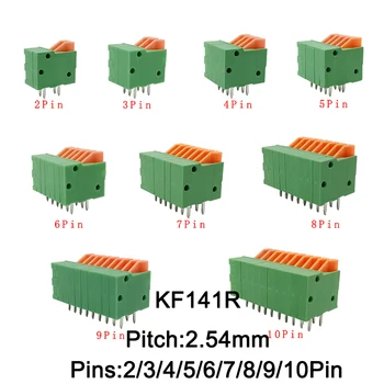  5/10buc 2.54 mm Pas KF141V KF141R Push-in Spring Terminale cu prindere rapida Bloc Drept/Îndoit Piciorul 2/3/4/5/6/7/8/9/10P Conector PCB