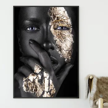  5D DIY Diamant Tablou Alb Negru Aur Femeie Moderna goblen Kit Complet Pătrat Broderie Mozaic de Imagini de Artă de Pietre