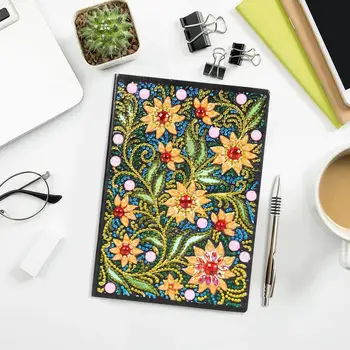  5D DIY Flori Speciale în Formă de Diamant Pictura Capacul Notebook-uri și Jurnalul Personal al 50 de Coli 100 de Pagini A5 Schite Notebook