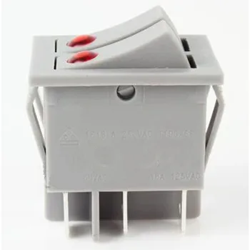  5PCS Gri 250V 16A PE Butonul OFF Comutator Basculant pentru Încălzire 6pins Dublu Electric Comutatorul de Alimentare Pentru Încălzitorul de Ulei de Încălzire KCD3 25*31MM