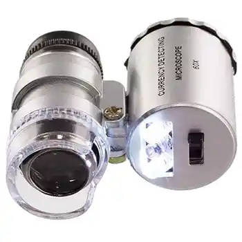  60X Portabile Lupa Mini Microscop, Lupă UV Detector de Valută Bijutier Lupa Cu Lumina LED-uri