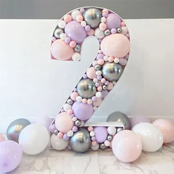  73cm Număr Mare Balon de Umplere Cutie Stand DIY Copil de Dus Mozaic Numărul Decor Baloon Frame Ziua Decor Petrecere de Aniversare