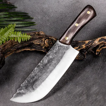  7CR17 Cuțit de Bucătărie Manual cuțit de Vânătoare de Gătit Cuțit Bucătar Profesionist Cuțit Fordged Cuțit de Măcelar Pakkawood Mâner