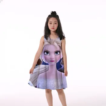  Anime Congelate Anna, Elsa, Olaf 3D Imprimate Fata Rochie de 2022 Nou Rochie Disney Princess Cosplay Rochie Baby Girl Dress Cadou de Ziua de nastere