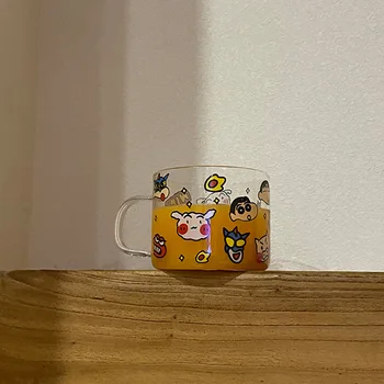  Anime Kawaii Crayon Shin-Chan Cana de Apa Pahar mic Dejun Ceașcă de Ceai Cana de Lapte Cana de Desene animate Drăguț Imprimate Cana de Apa Băieți și Fete Cadou